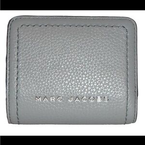 Marc Jacobs Compact Bifold Wallet Leather Grey / Black Multi